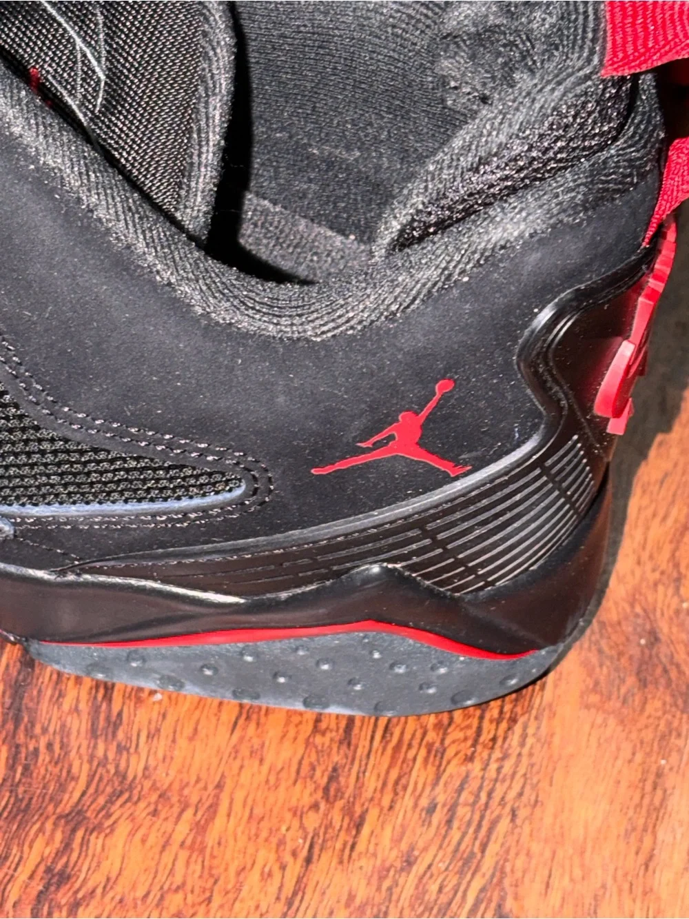 Jordan size 13 Black and Red Retro Basketball Shoes